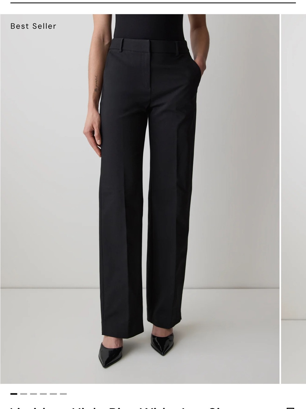 RW&CO. Black Wide-Leg Tailored Trousers